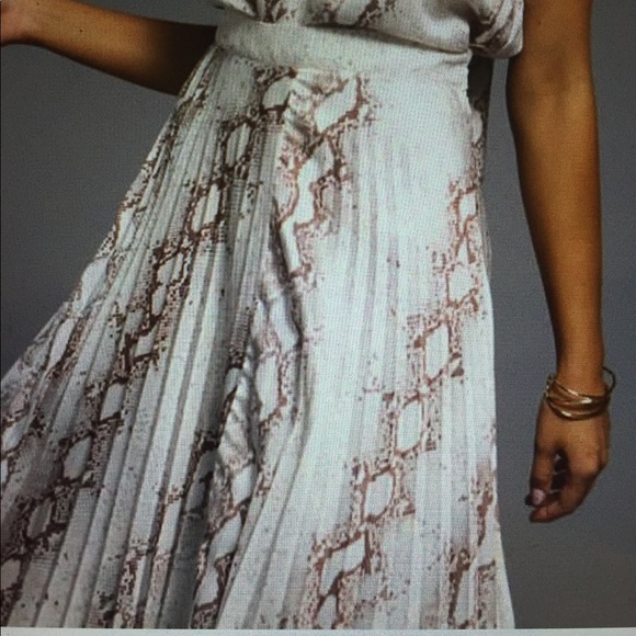 Bishop and Young pleated snakeskin skirt - Picture 2 of 2